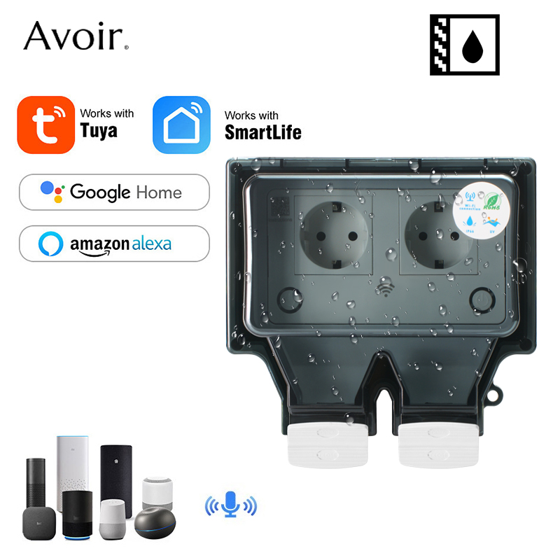 Outdoor Power Solutions - Avoir Tuya Wall Electrical Sockets Ip66