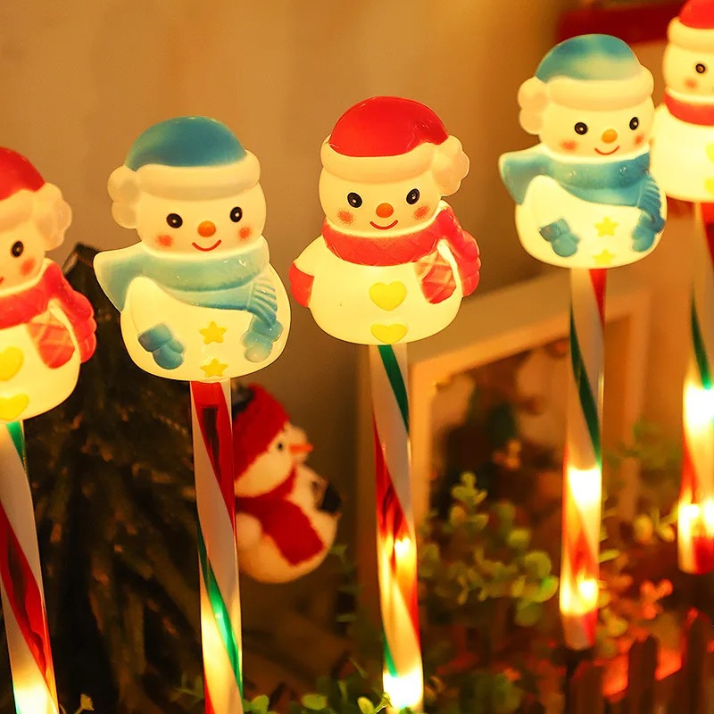 Outdoor Solar Power Xmas Lights - Outdoor Solar Powered LED Lamp Santa