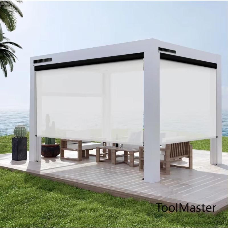 Outdoor Power Blinds - 【2026】Solar Power Outdoor Roller Blinds Aluminum