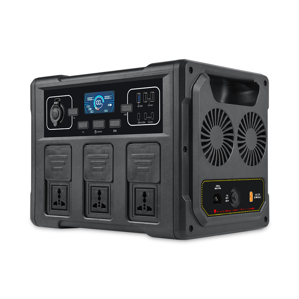 Outdoor Power Station - 1200W Portable Solar Generator, LiFePO4 Battery