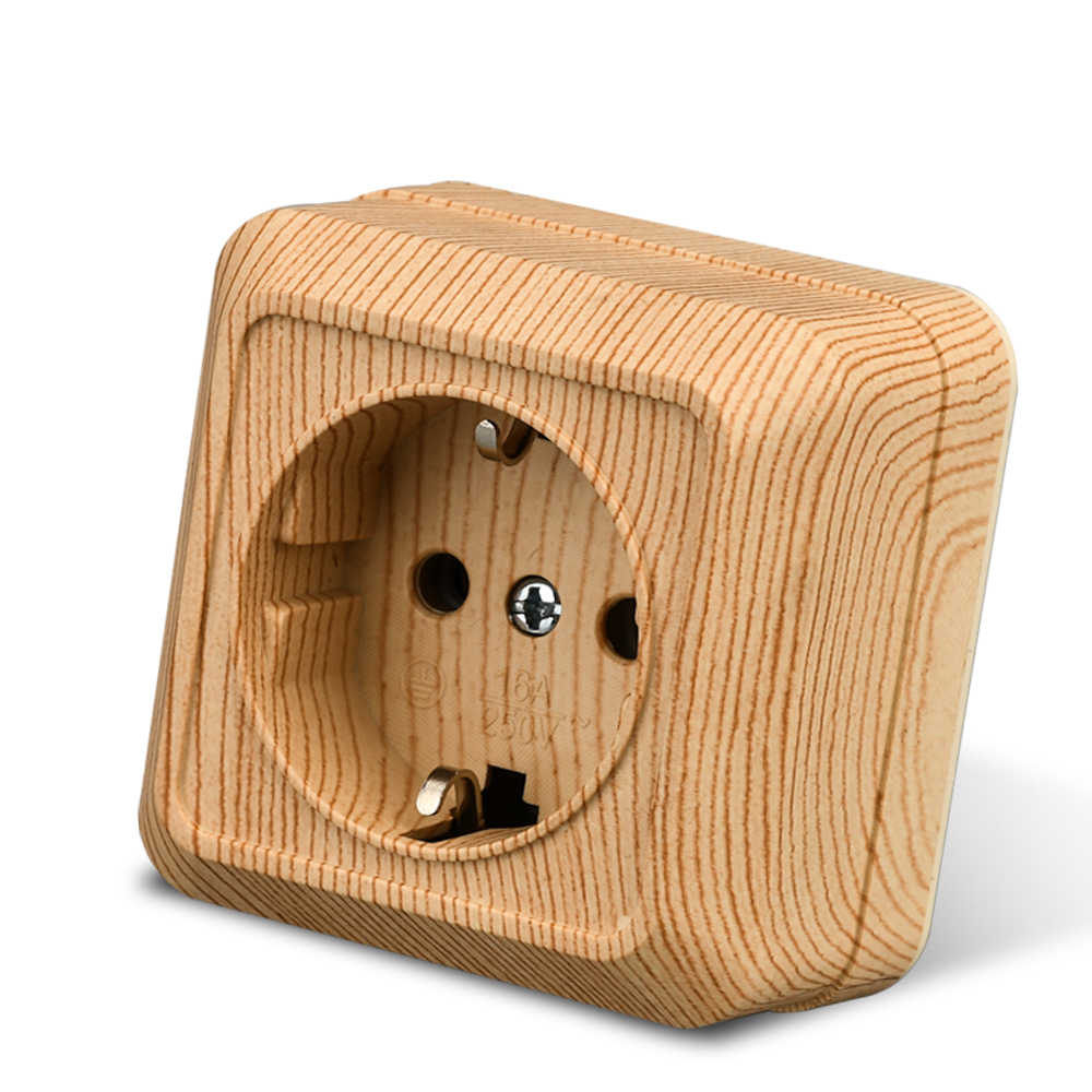 Outdoor Power Solutions - WESA Wooden Wall Surface Socket Plugs