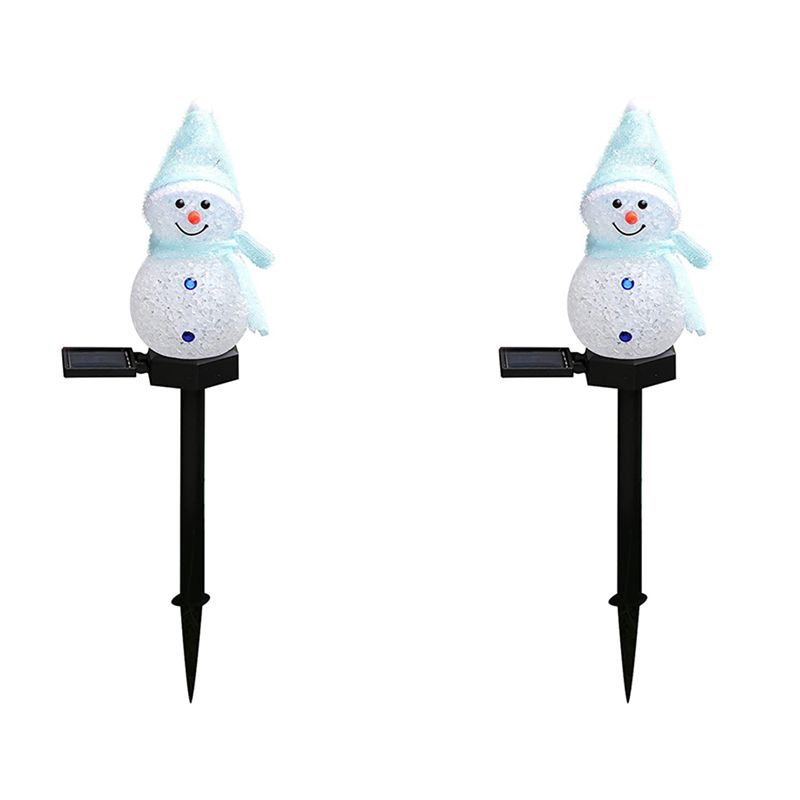 Outdoor Solar Power Xmas Lights - AA81-2X Snowman Solar Lights Christmas Solar
