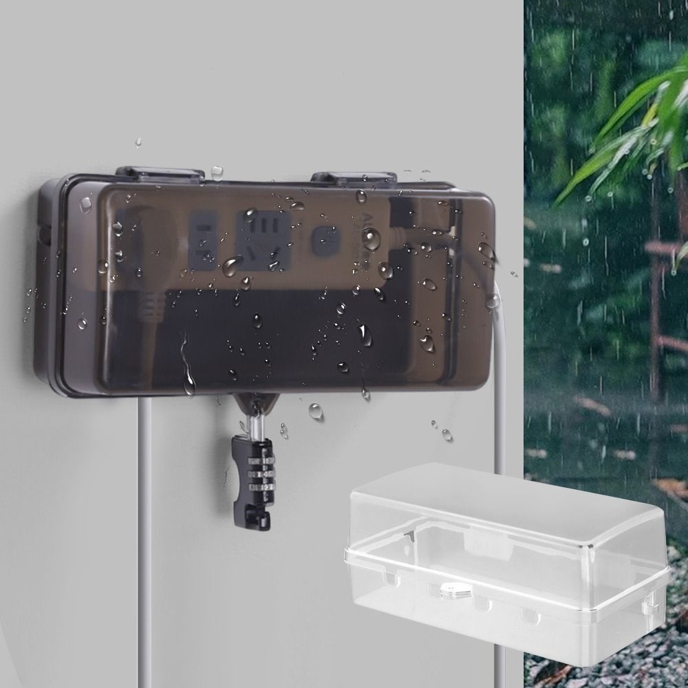 Outdoor Power Strip - Durable Plastic Plug Box Anti-theft Weatherproof