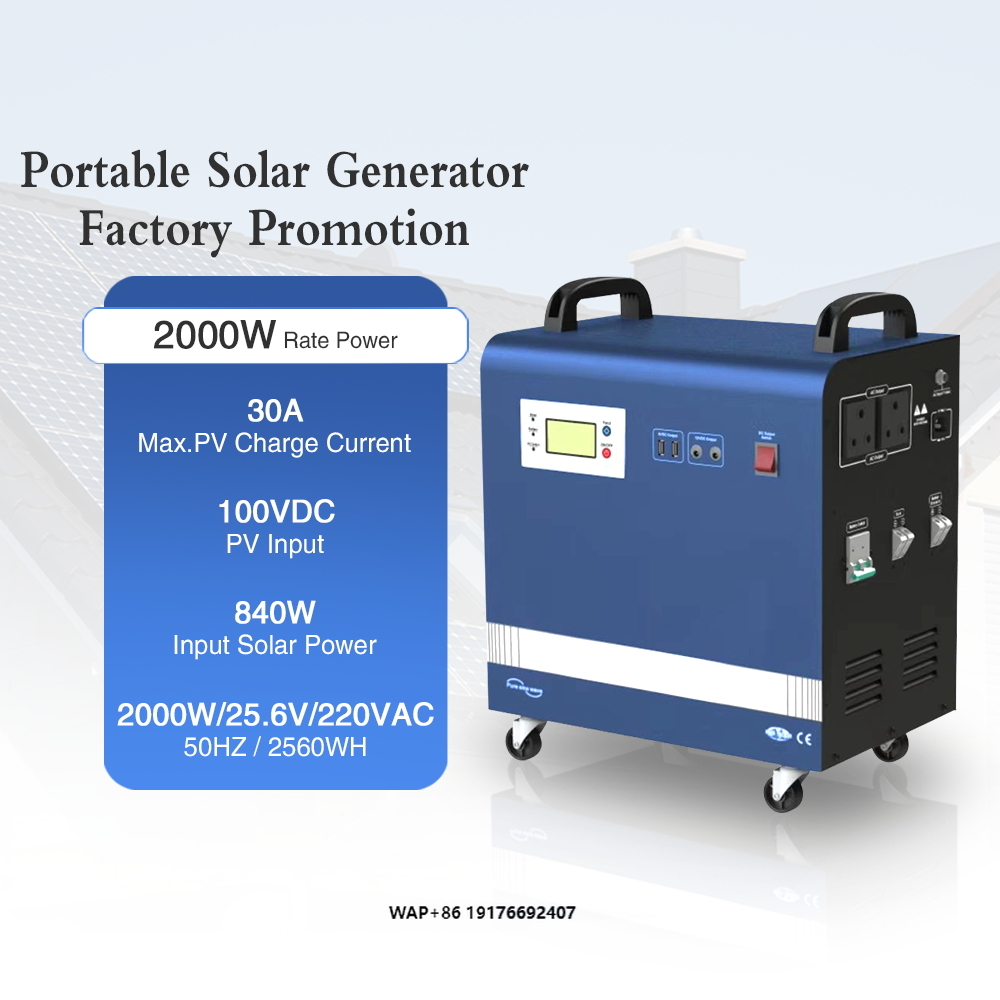 Outdoor Power Products - 2kwPower Solar Generator 100Ah Lifepo4 Solar