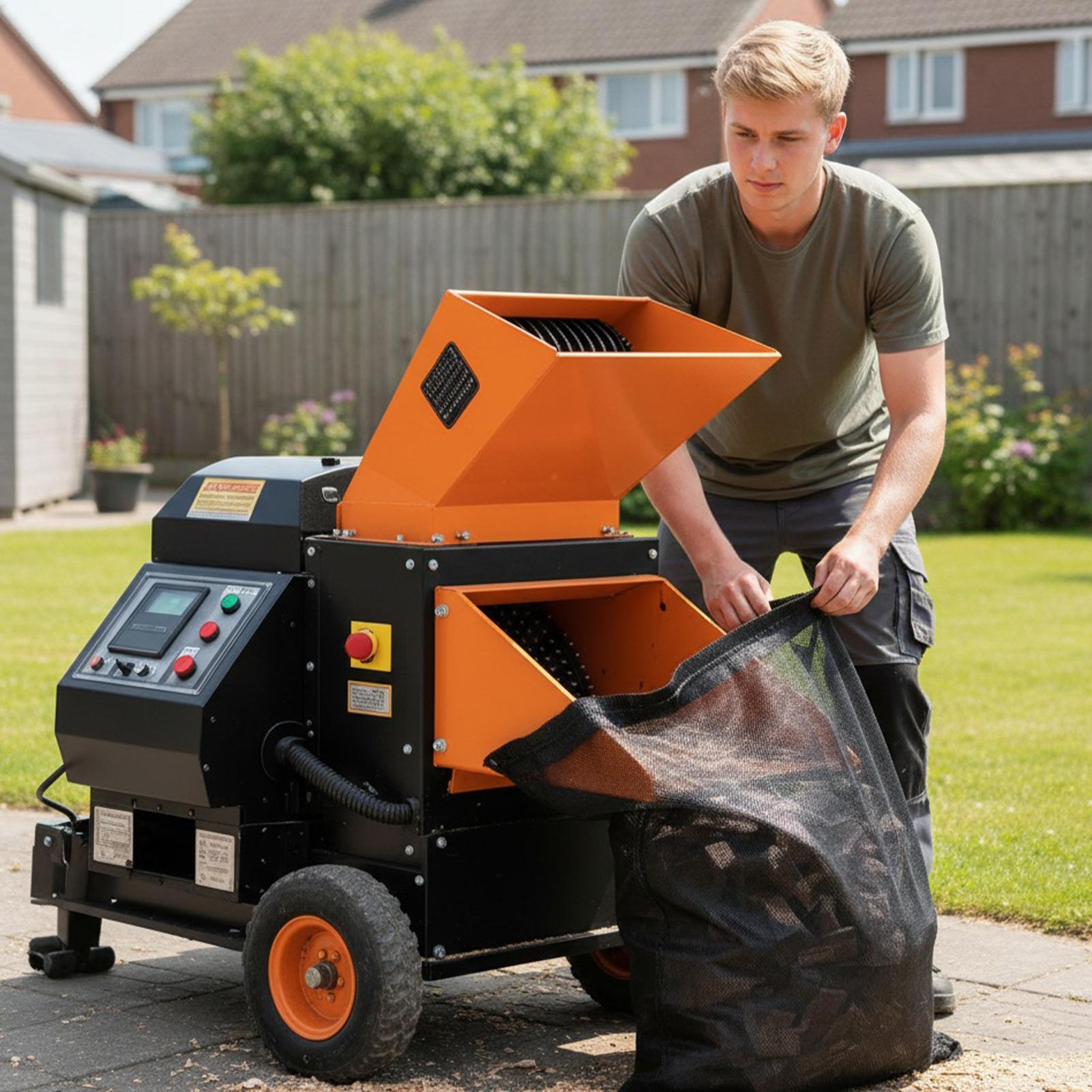 Garden Shredder Chipper - Wood Chipper Shredder Bag Mesh Holder