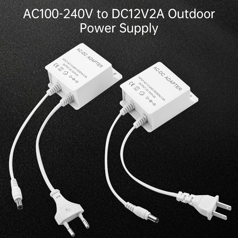 DC12V 2A EU Plug Adapter Secur - Outdoor Power Wire recension och pris