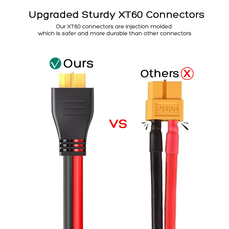 1.5m or 1m 14AWG Solar to XT60 - Outdoor Power Station recension och pris