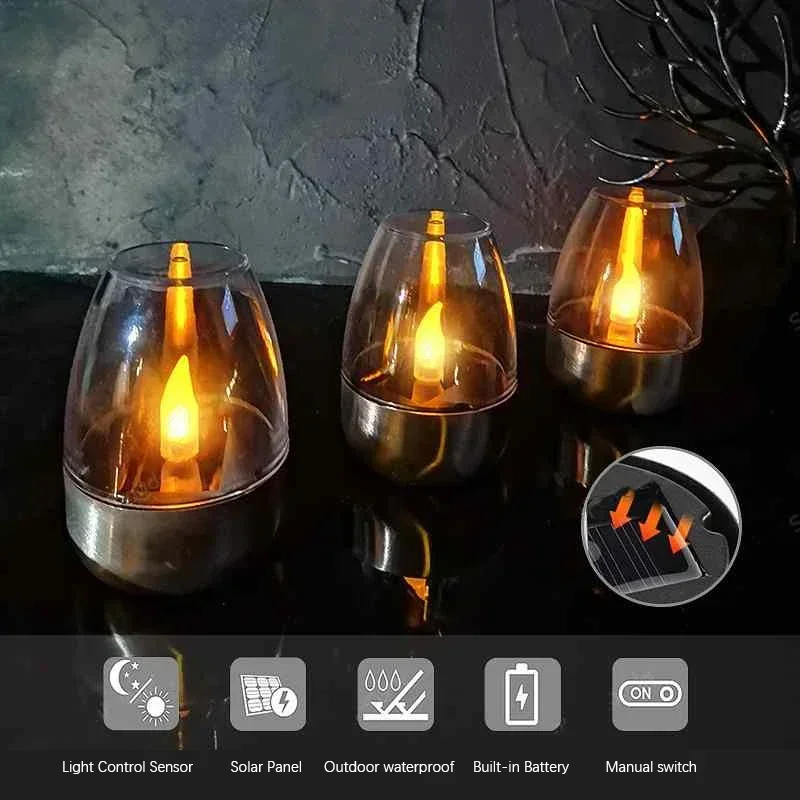 LED Solar Candles Light Flamel - Outdoor Power Outlet Solar recension och pris
