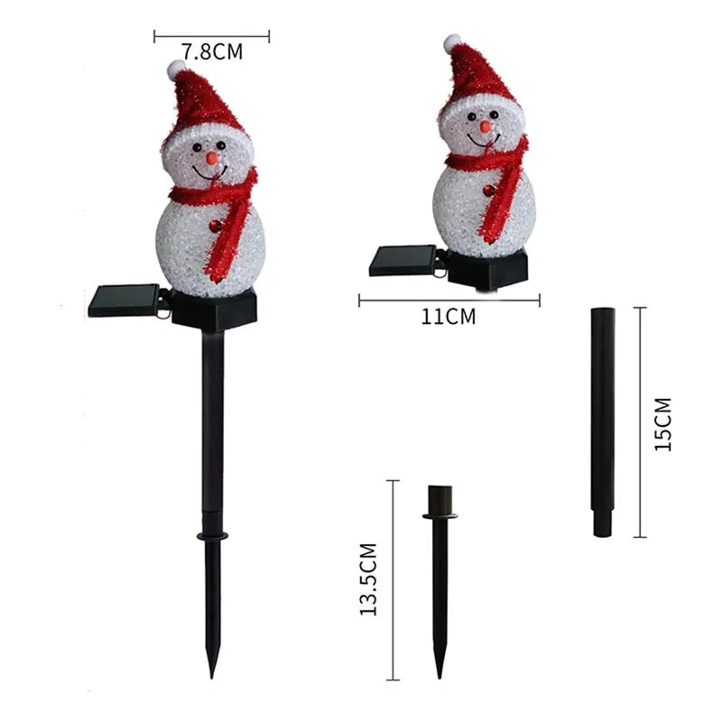 2 LED Snowman Solar Garden Lig - Outdoor Solar Power Xmas Lights recension och pris