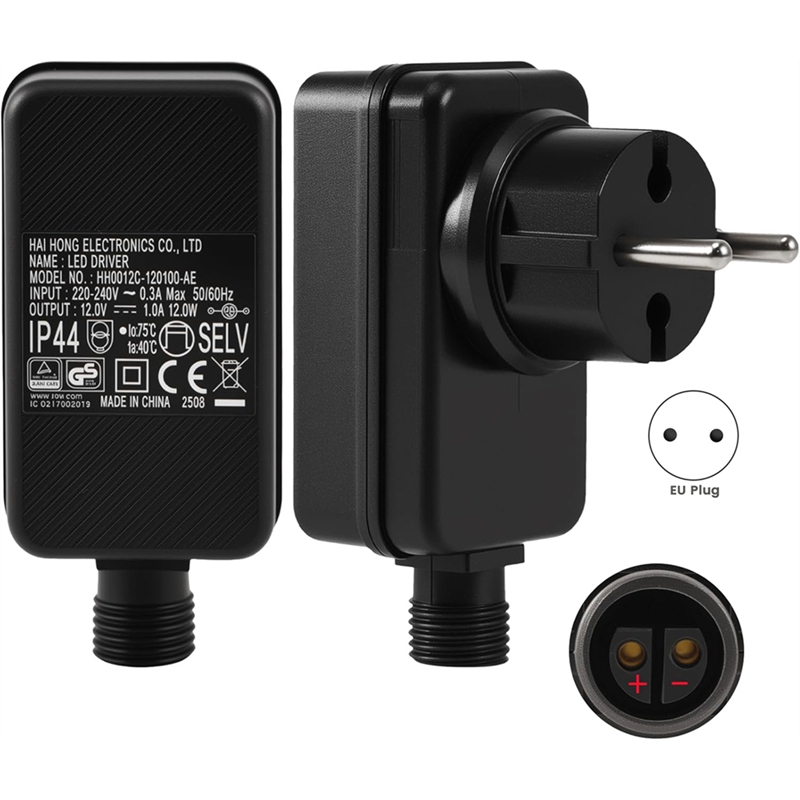12V/1A LED Power Supply, Plug  - Outdoor Use Power Strip recension och pris