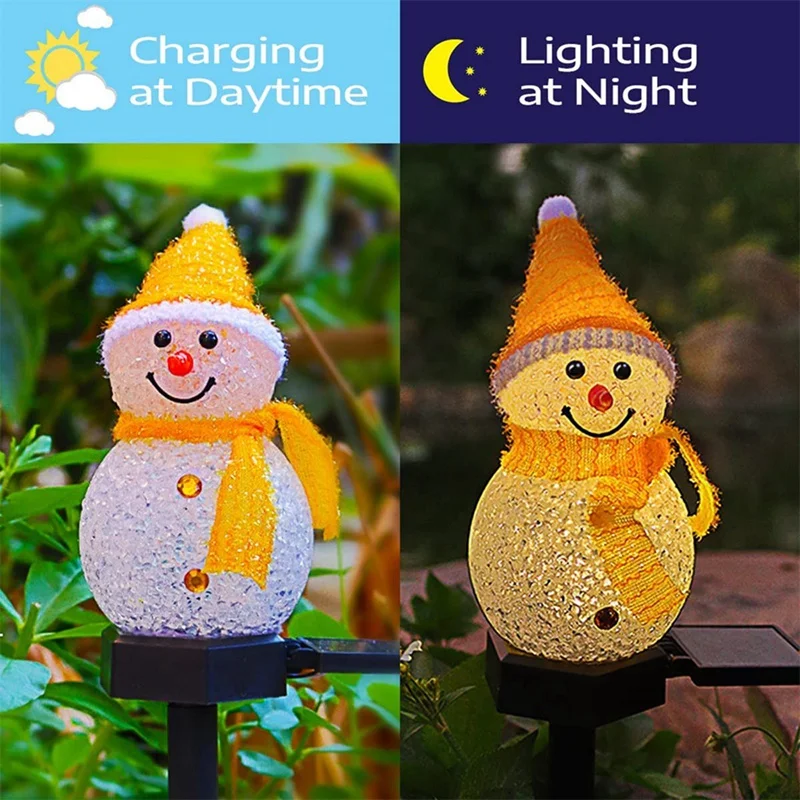 Solar LED Snowman Ambient Ligh - Outdoor Solar Power Xmas Lights recension och pris