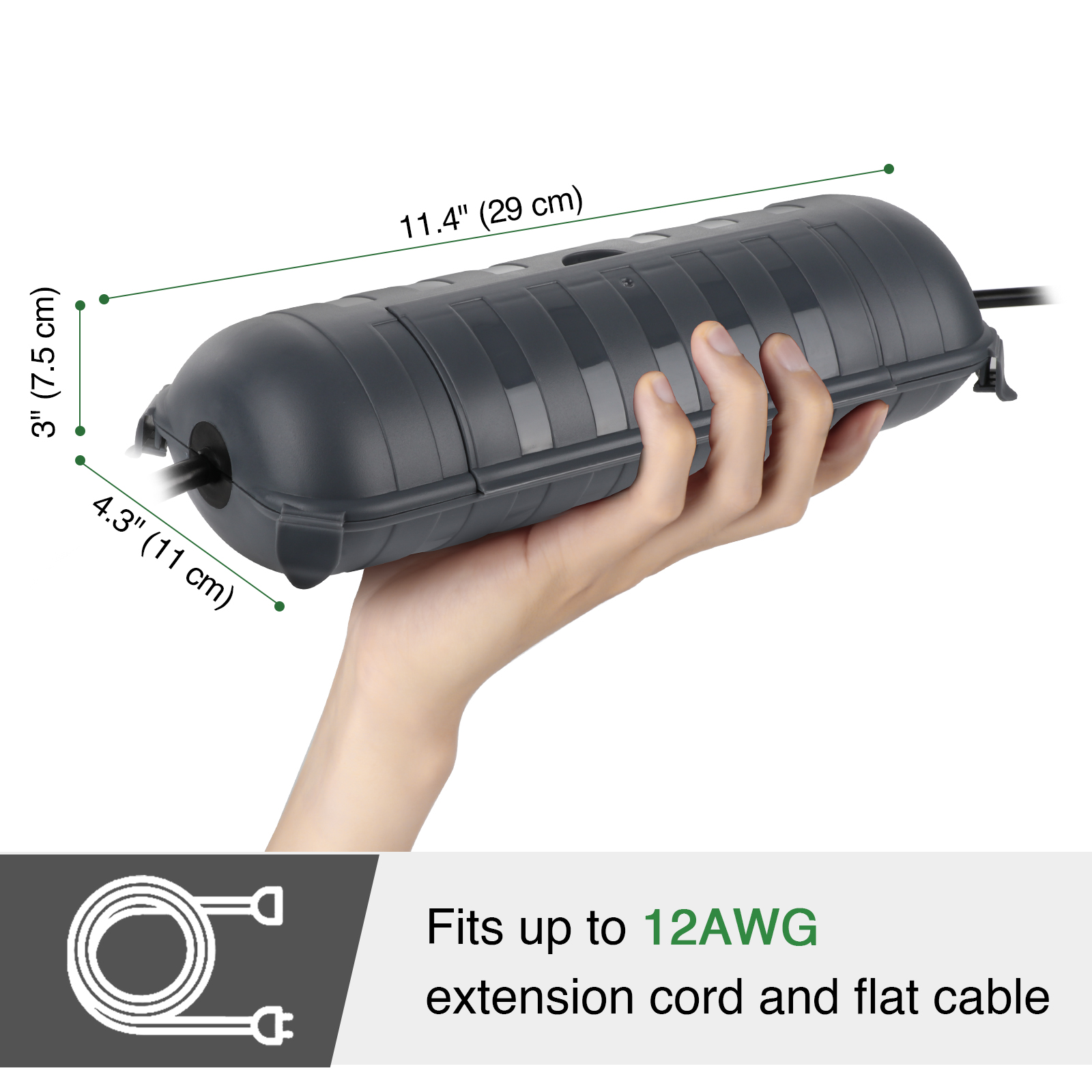 Large Weatherproof Outdoor Ele - Outdoor Power Strip recension och pris