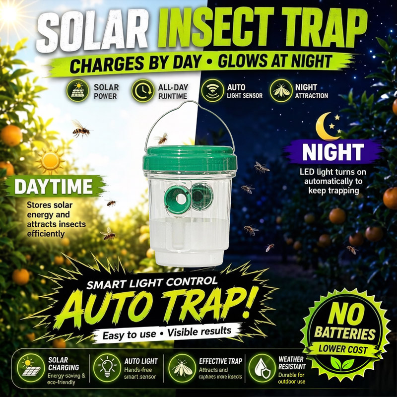 Solar Powered Fruit Fly Traps  - Outdoor Power Outlet Solar recension och pris