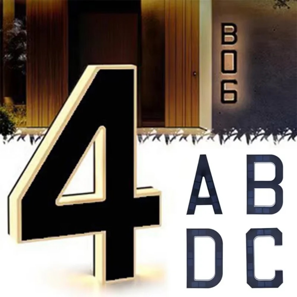 New Solar Address Sign LED Hou - Outdoor Power Outlet Solar recension och pris