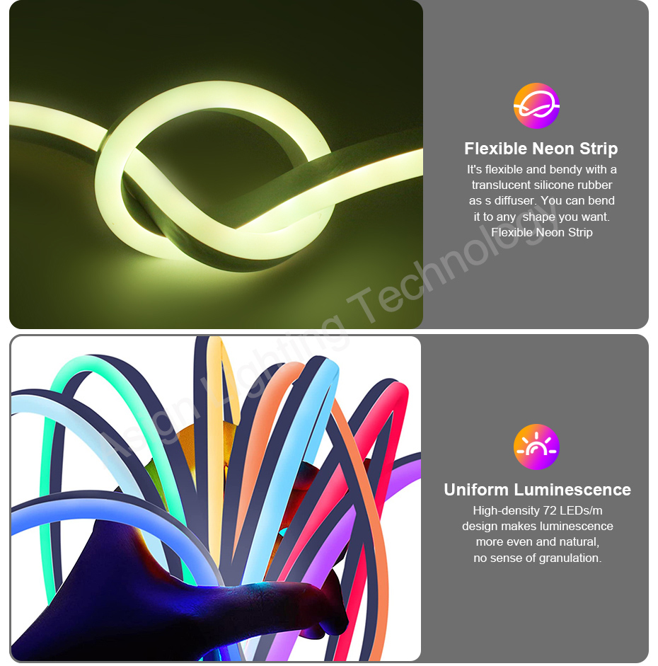 220V RGB LED Neon Strip with E - Outdoor Power Strip recension och pris