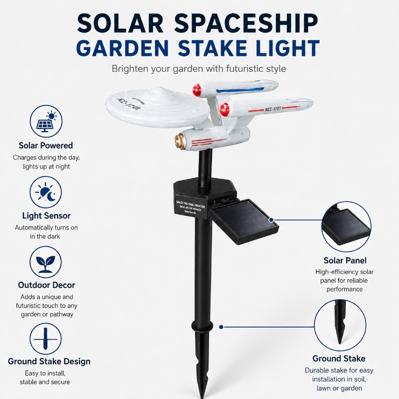 Star Trek USS Enterprise Solar - Outdoor Power Outlet Solar recension och pris