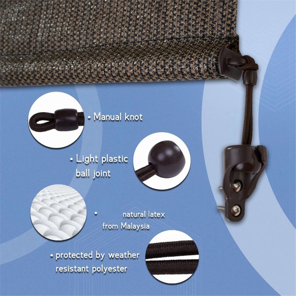 Sun Shading Bungee Kit & End C - Outdoor Power Blinds recension och pris