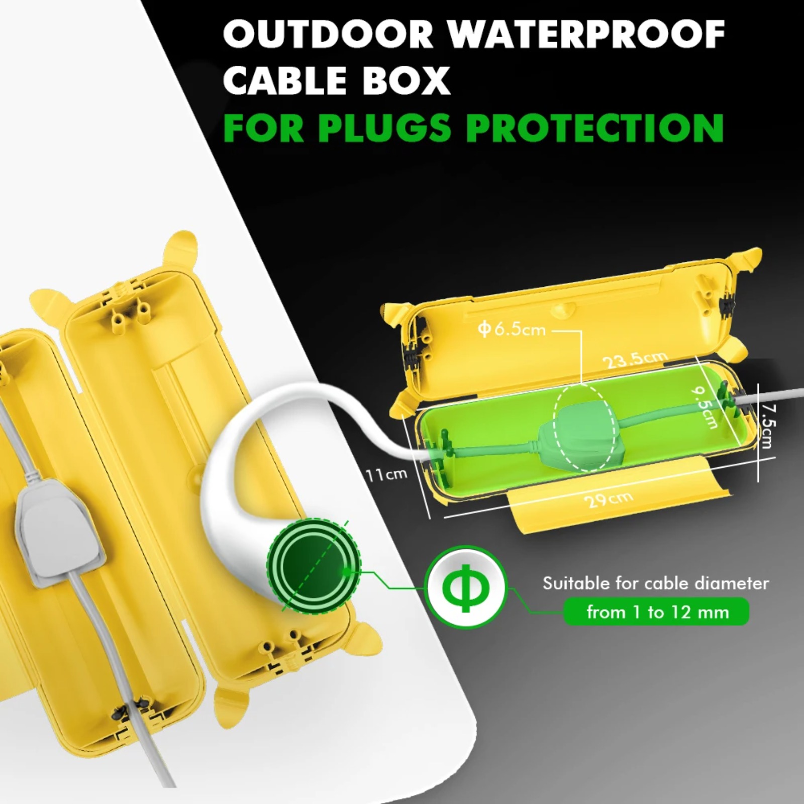 IP44 Outdoor Extension Cord Co - Outdoor Power Strip recension och pris