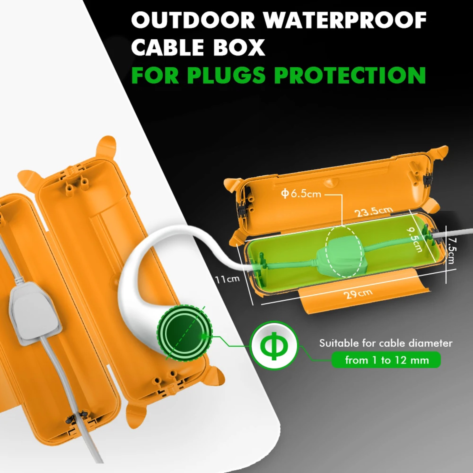 IP44 Outdoor Extension Cord Co - Outdoor Power Strip recension och pris
