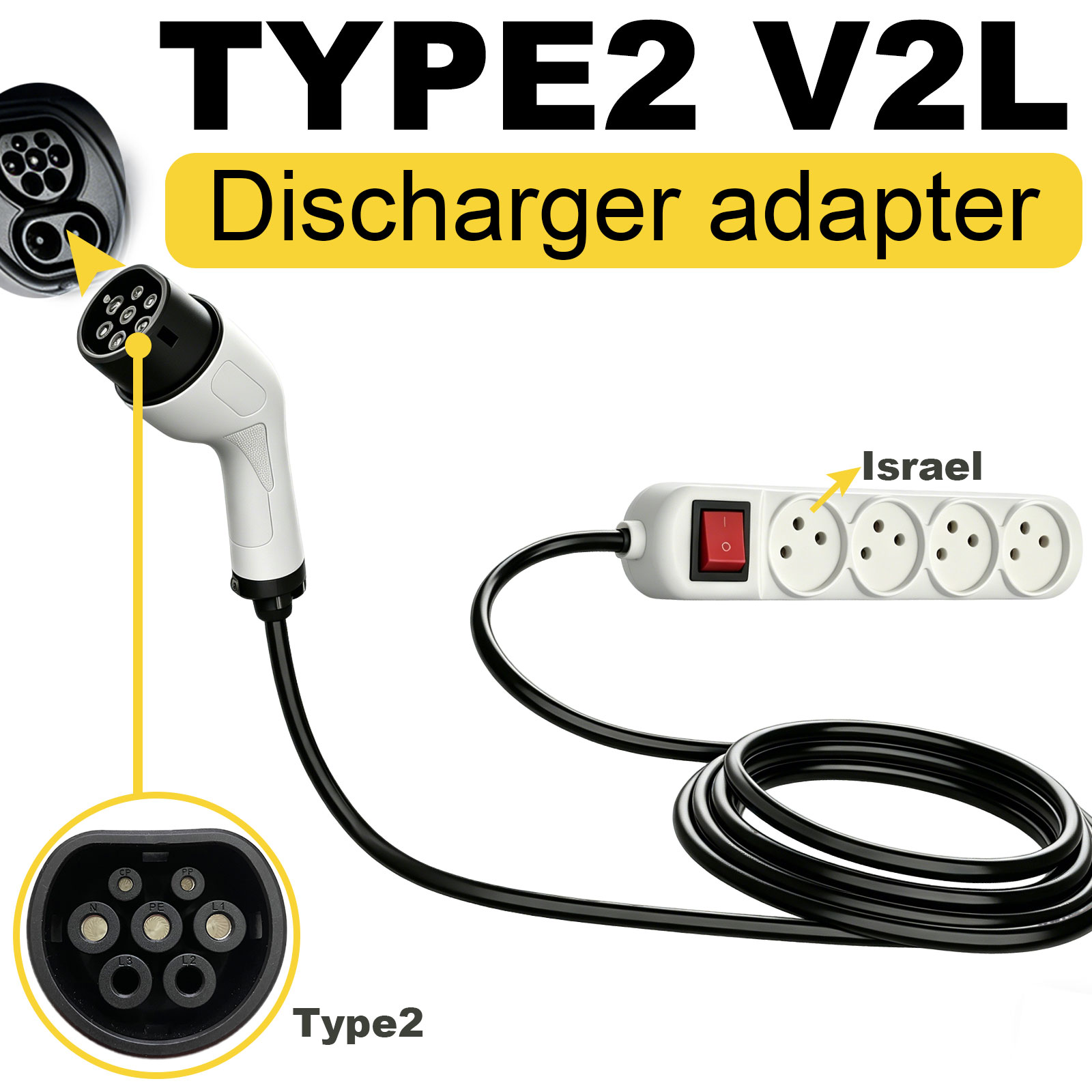 Type2 V2L Discharge Adapter Is - Outdoor Power Station recension och pris