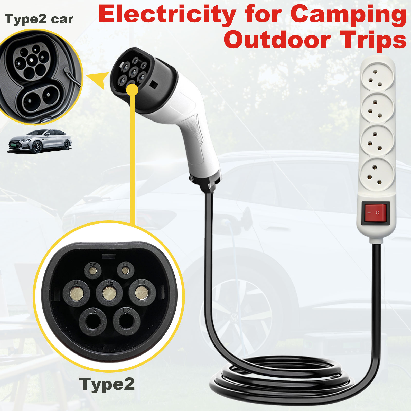 Type2 V2L Discharge Adapter Is - Outdoor Power Station recension och pris