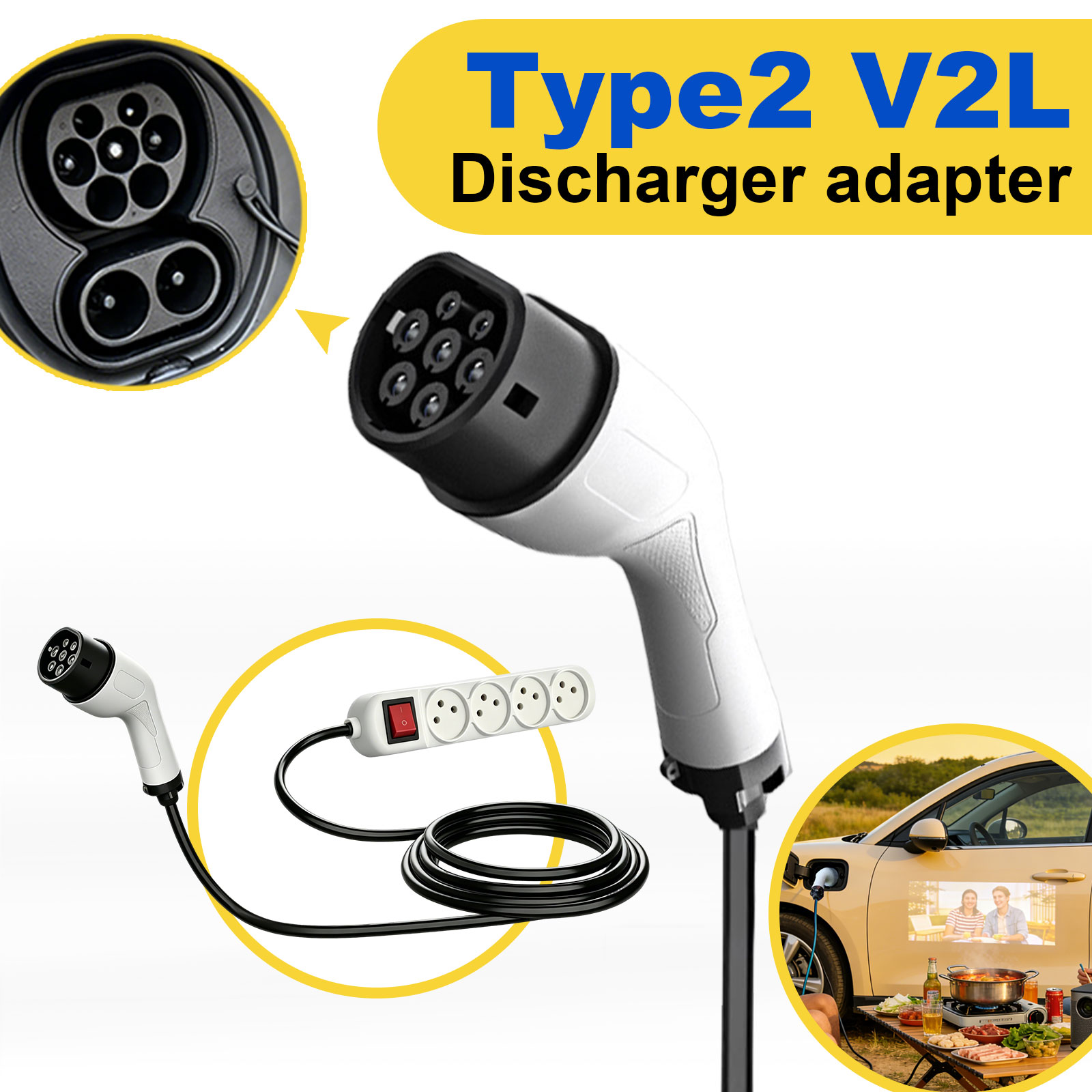 Type2 V2L Discharge Adapter Is - Outdoor Power Station recension och pris