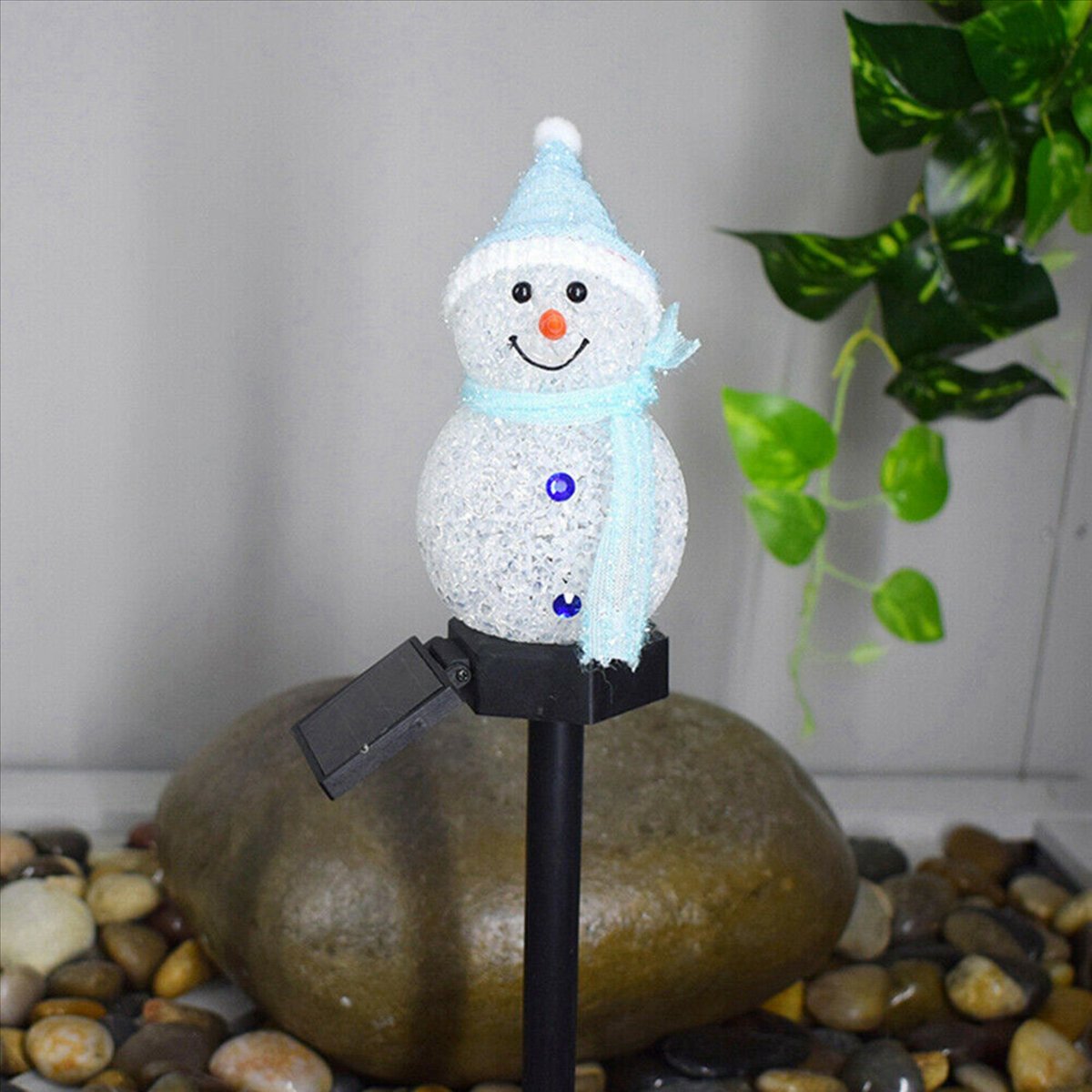 New 4X Snowman Solar Lights Ch - Outdoor Solar Power Xmas Lights recension och pris