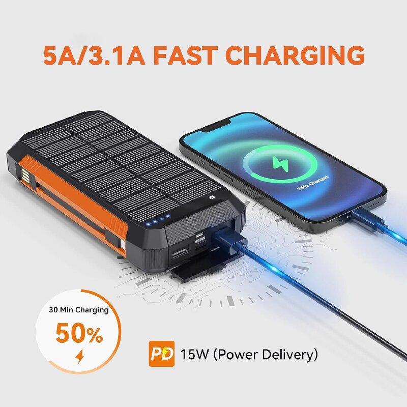 30000 mAh Solar Power Bank Fas - Xiaomi Outdoor Power Supply recension och pris