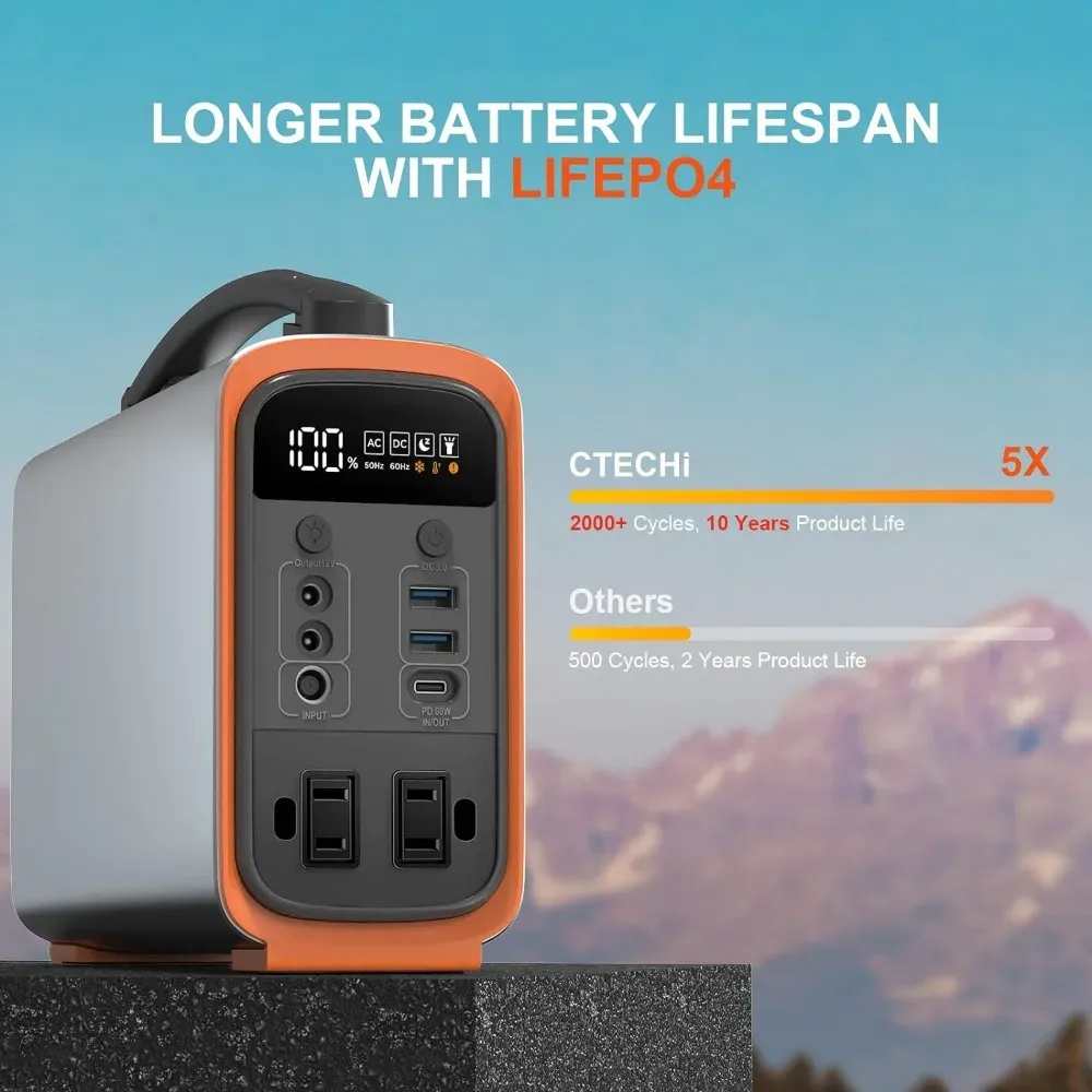 320Wh Lifepo4 Portable Power S - Outdoor Power Station recension och pris